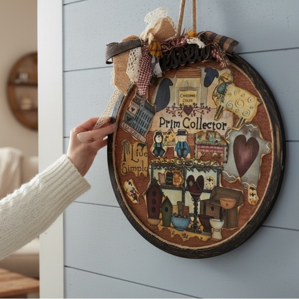 💗💗💗Hand‎ crafted with love Rustic Prim Wall Decor